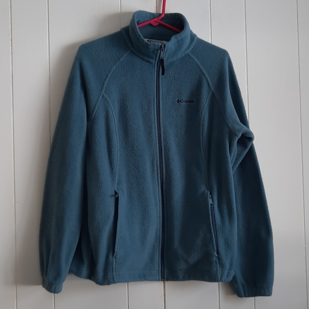 Columbia ladies large blue fleece jacket